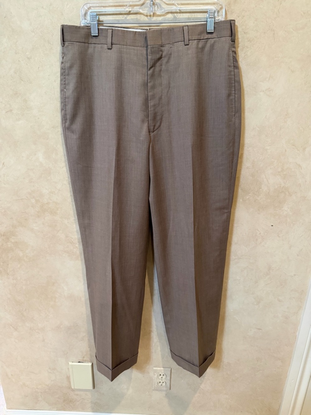 Hertling Men's Dress Pants in Brown 34x28 Classic made in the USA